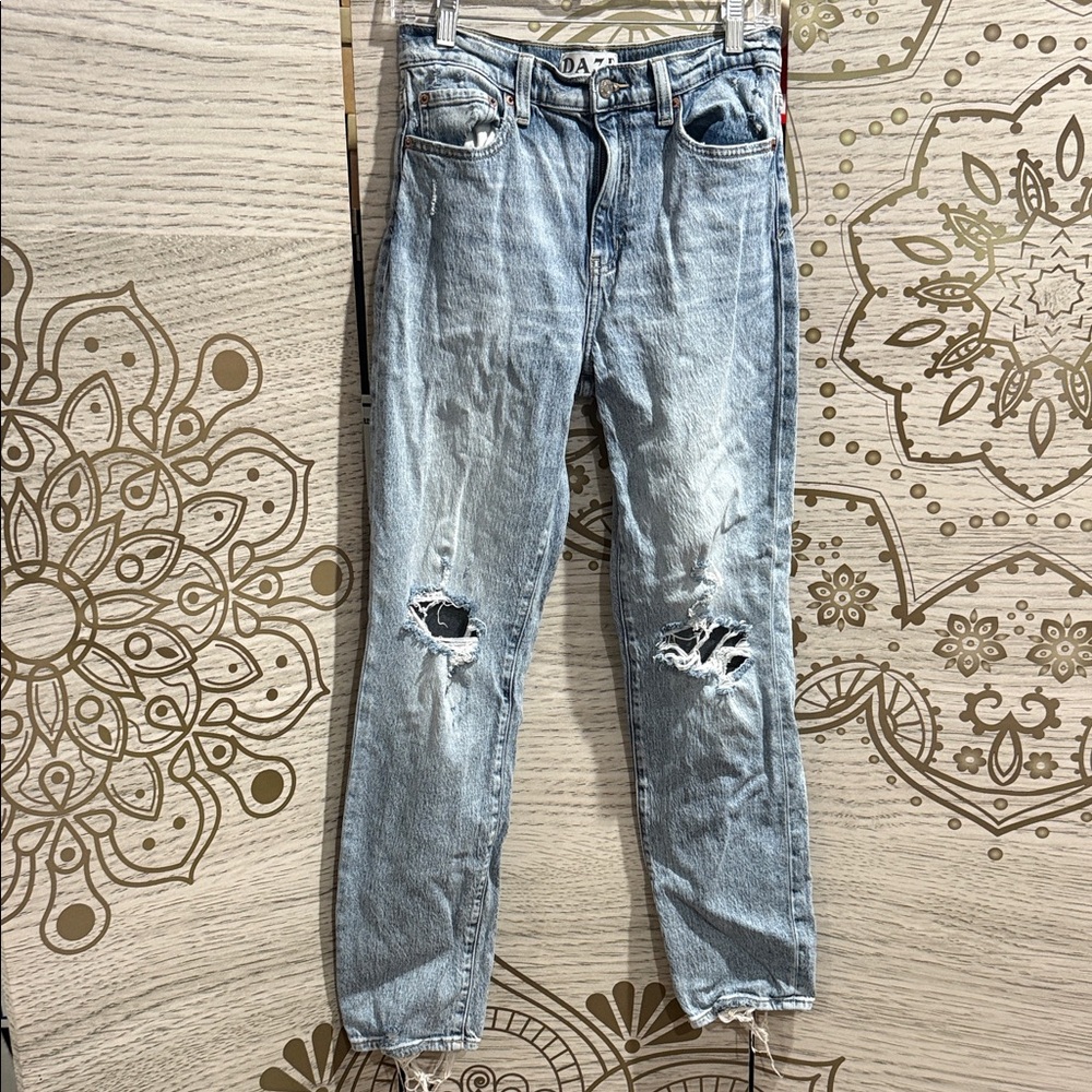 DAZE Distressed Light Blue Jeans